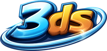 Logo 3ds merah untuk pengguna Indonesia